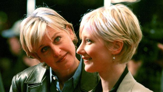 Ellen DeGeneres and Anne Heche were one of Hollywood’s few openly gay power couples in the ’90s. Picture: AFP