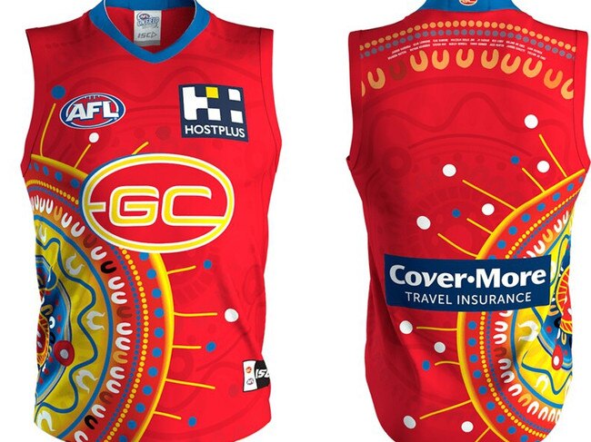 Gold Coast 2020 Sir Doug Nicholls Indigenous Round jumper.