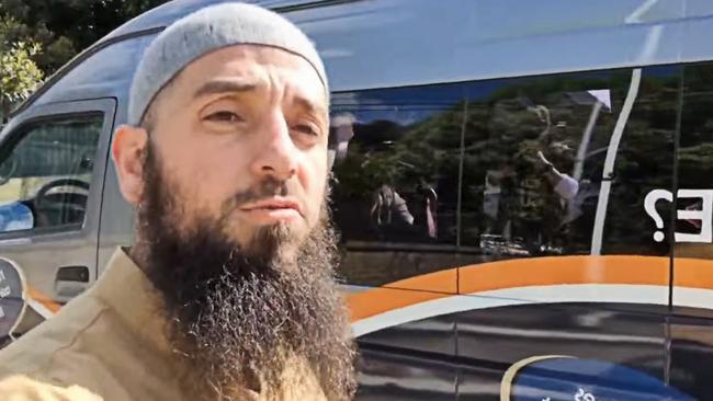 Abu Ousayd, also known as Wissam Haddad, a Sydney-based Islamic preacher with the Dawah Van. Picture: YouTube