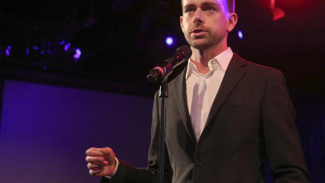 Jack Dorsey speaks at a fundraiser in New York.