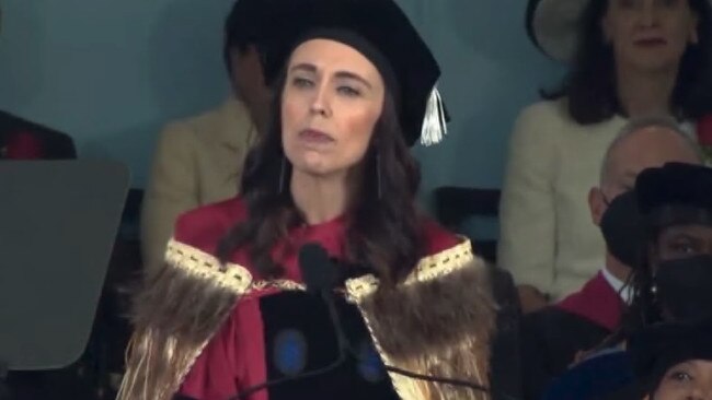 Jacinda Ardern at Harvard University. Picture: Harvard