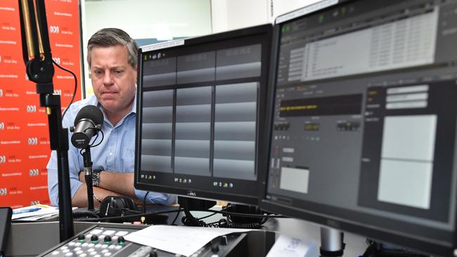 Opposition Leader Tim Nicholls on ABC Wide Bay in Bundaberg this morning. (AAP Image/Darren England)