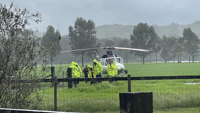 Police and rescue divers have retrieved the body of a man found at Cobbitty on April 8, 2022. Picture: Annie Lewis