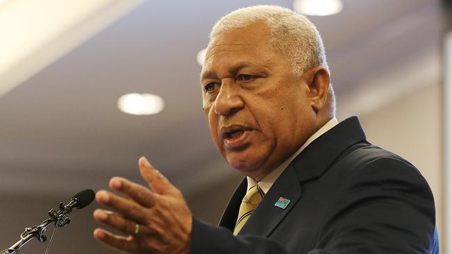 Fijian Prime Minister Frank Bainimarama. Picture: Lyndon Mechielsen