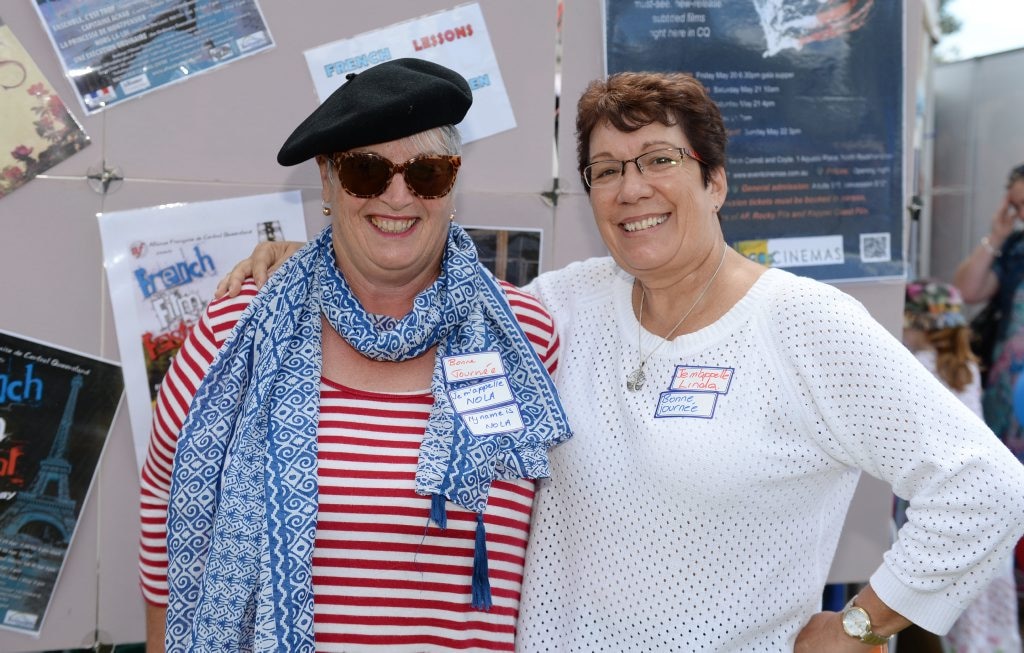 L-R Nola Pontifex and Linda Meredith from Alliance Fancaise at the Cultural Festival held at the Heritage Village on Sunday. Photo: Chris Ison / The Morning Bulletin. Picture: Chris Ison