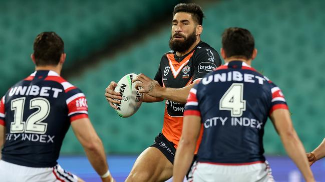 James Tamou could be playing his last game in the NRL on Sunday against the Raiders. Picture: Scott Gardiner/Getty Images