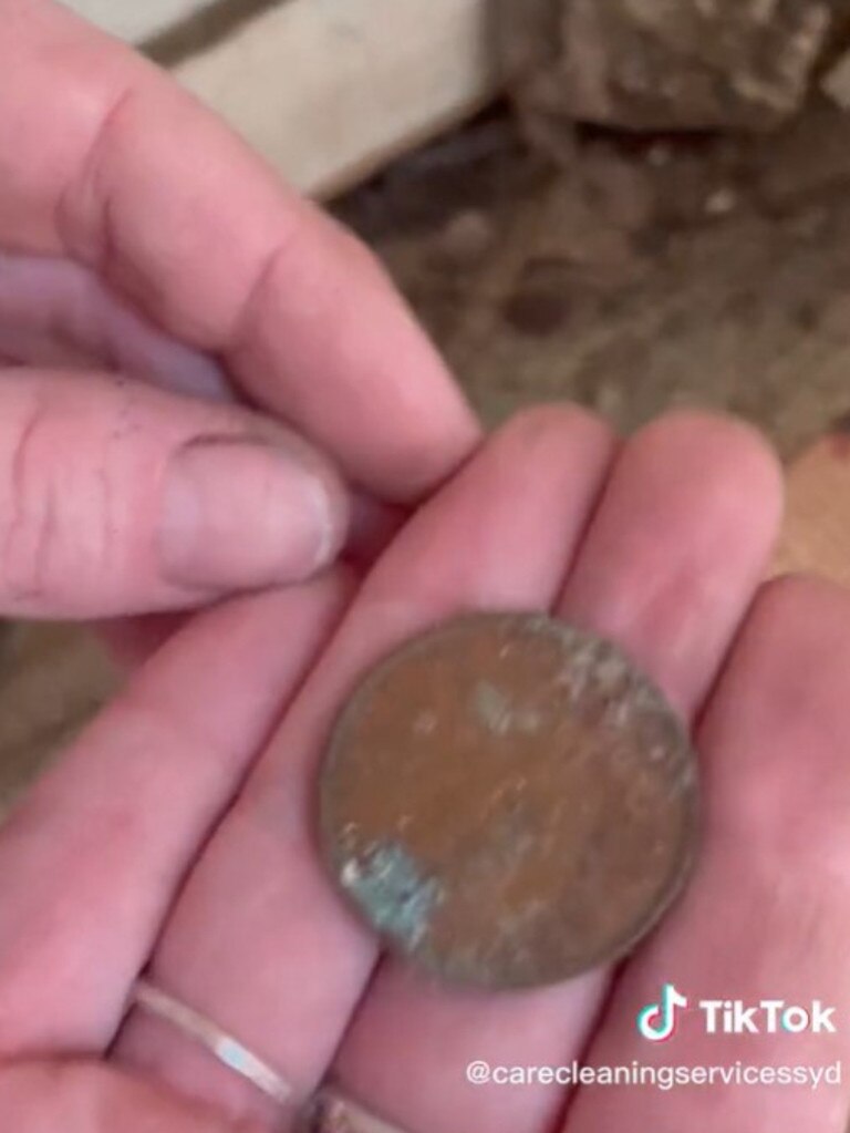 She believes it is a 1930 penny – one of Australia’s rarest coins. Picture: TikTok