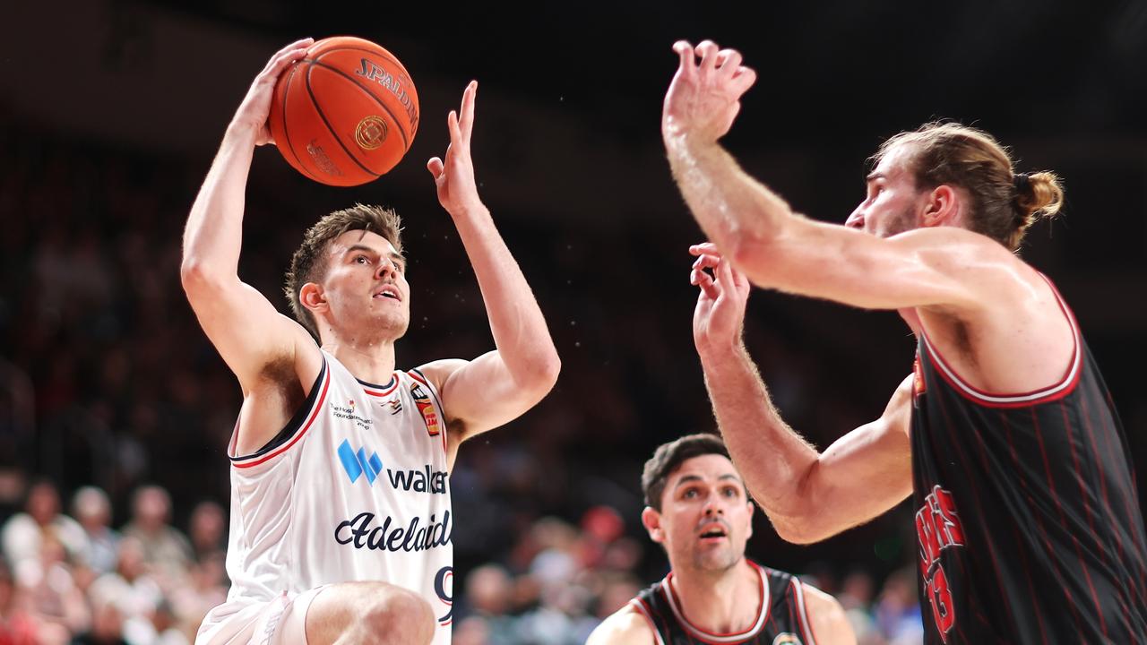 Nicholas Marshall of the 36ers drives to the basket during the round 16 NBL match against Illawarra. Picture: Mark Kolbe/Getty Images.