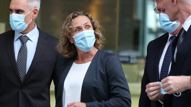 Michelle Stenner leaves Brisbane Supreme Court on Monday. Picture: Liam Kidston