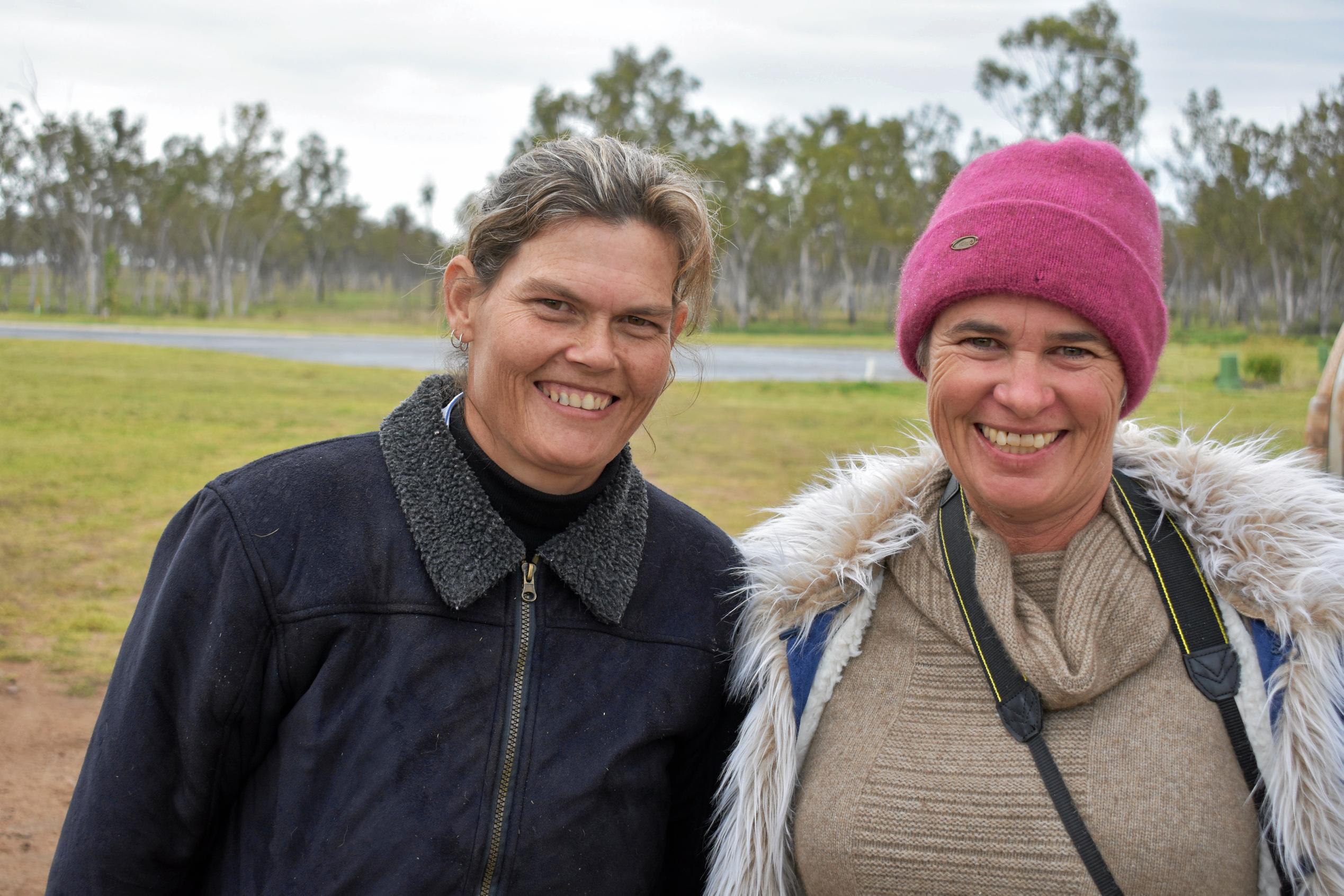 Kacey Nichols and Mandy McKeesick at Injune's Biggest Morning Tea. Picture: Ellen Ransley