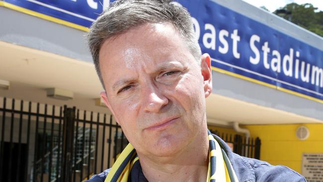 Mariners owner Mike Charlesworth at Central Coast Stadium. Picture by Mark Scott