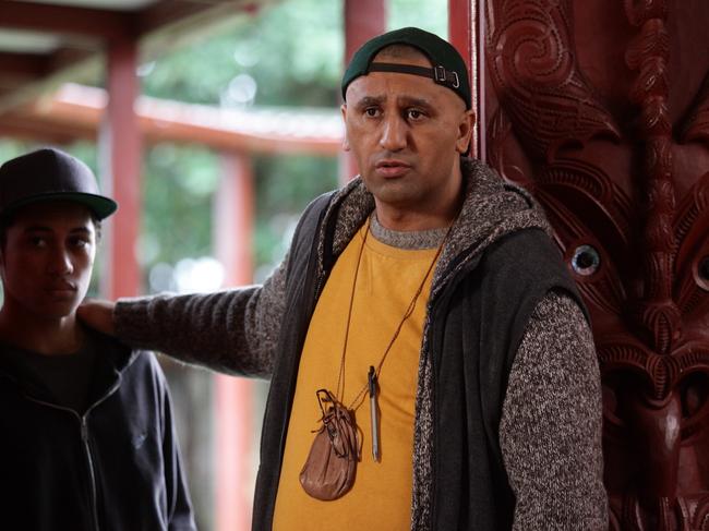 Cliff Curtis and James Rolleston in the film The Dark Horse.