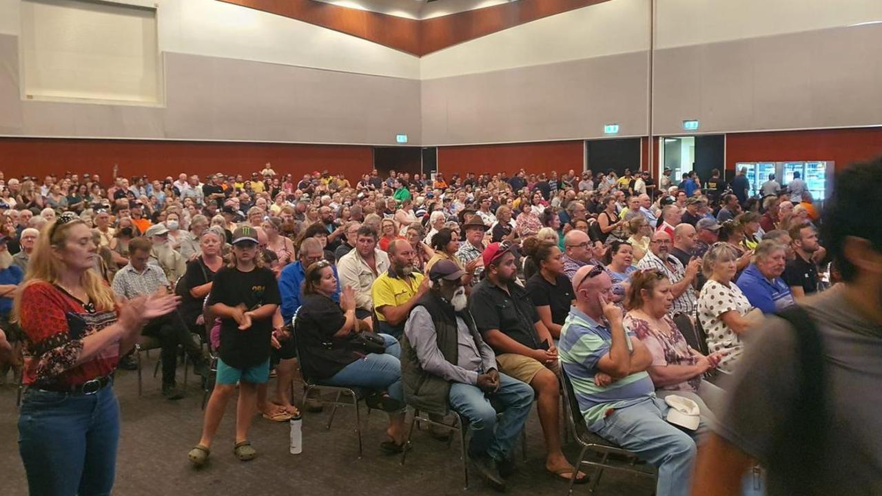 A packed Town Hall meeting in Alice Springs made national headlines. Picture: Facebook