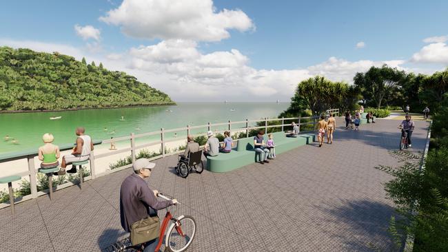 Another renders of the upgraded Tallebudgera Creek boardwalk currently under construction and due to be completed by August.