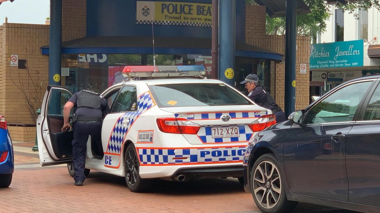 Police rushed to the Bundaberg CBD this afternoon.