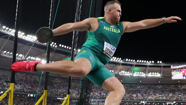 Matthew Denny of Team Australia competes in the Men's Discus