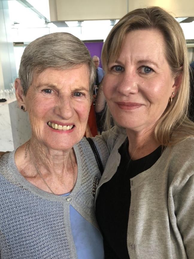 Julie Ann Finney with her mother, Jan, at the 2019 Advertiser Woman Of The Year awards.