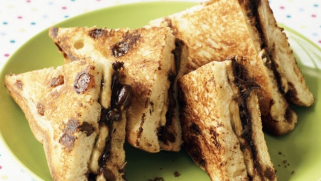 Choc-banana toasties. Picture: taste.com.au.