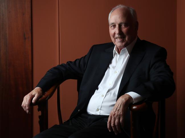 8/12/23: Paul Keating at his Potts Point office on the 40th anniversary of the floating of the Australian dollar. John Feder/The Australian.