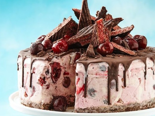 No bake desserts: Cherry Ripe ice-cream cake.