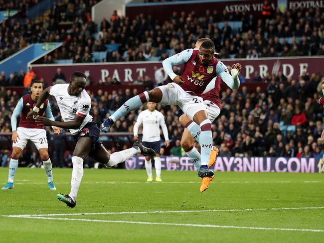 BIRMINGHAM, ENGLAND - NOVEMBER 02: Sadio Mane of Liverpool scores his team's second goal during the Premier League match between Aston Villa and Liverpool FC at Villa Park on November 02, 2019 in Birmingham, United Kingdom. (Photo by Marc Atkins/Getty Images)