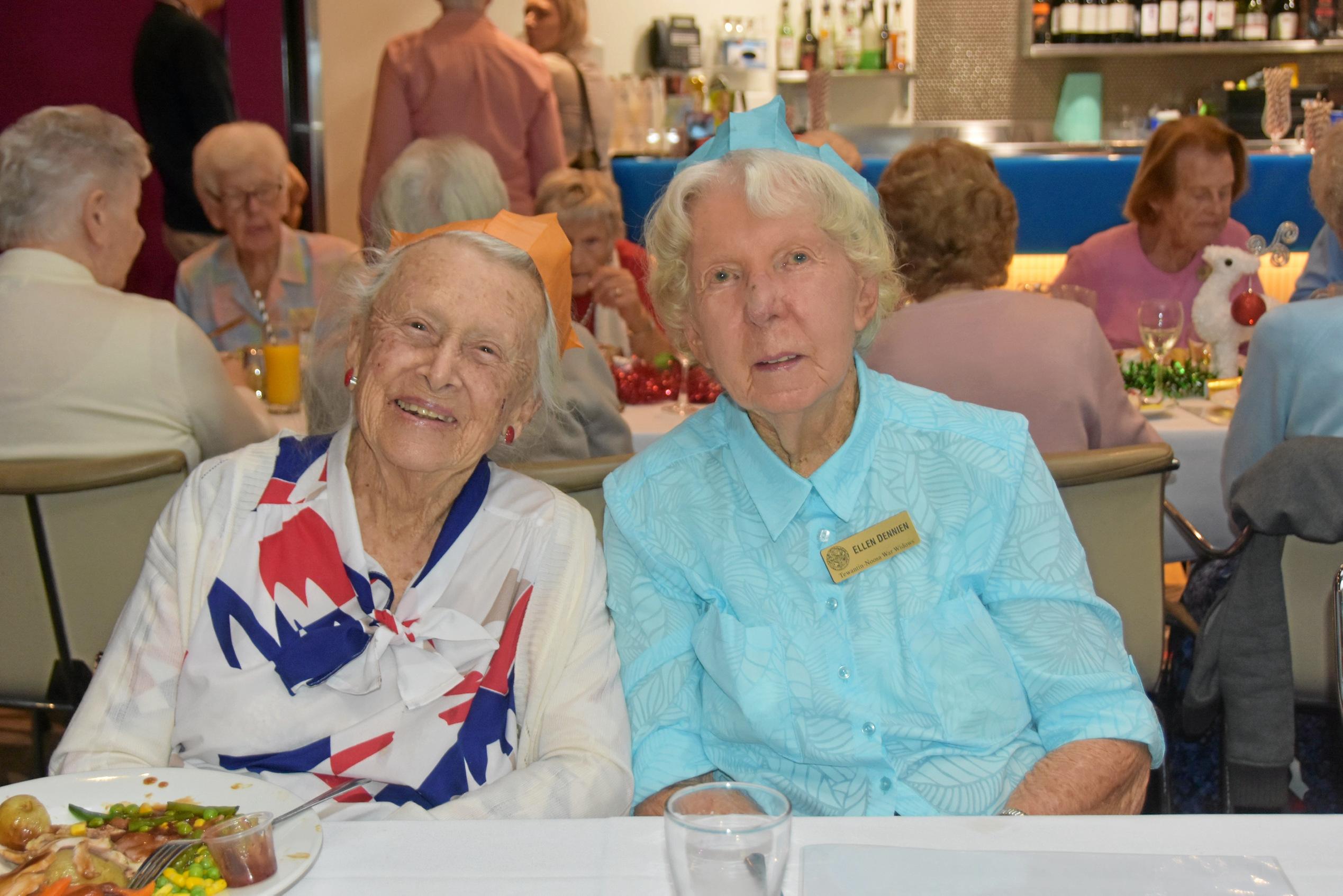 WAR WIDOWS: Cecily Fearnley and Ellen Dennien. Picture: Caitlin Zerafa