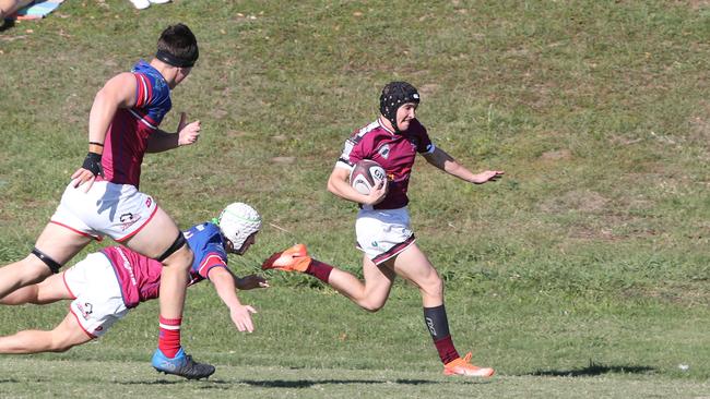 Gold Coast District Rugby Union (GCDRU) first grade clash between Nerang Bulls and Bond Pirates at Nerang. Will Bird. Pic Mike Batterham