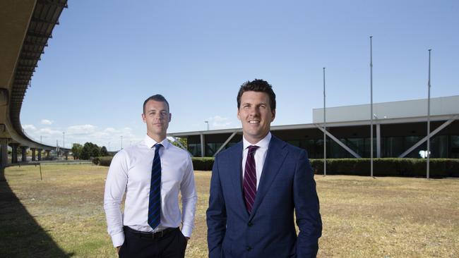 Cushman &amp; Wakefield’s Bevan Galloway and Michael Callow, who negotiated the deal at Qantas Drive, Brisbane Airport.