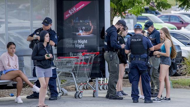 Police conducting Operation Romeo Luminous targeting anti-social or criminal behaviour across public transport areas. Picture: Jerad Williams