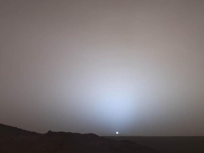 Landscape..... A Martian sunset, captured over the rim of Gusev Crater by the Spirit Rover. Picture: Supplied