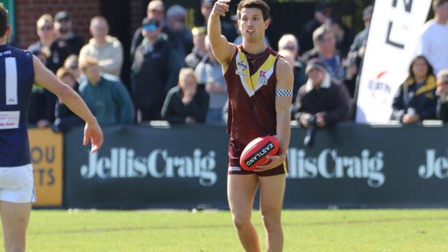 EFNL 2024: Boronia's Luke Hannon directs traffic in the grand final. Picture: Grant Bertram