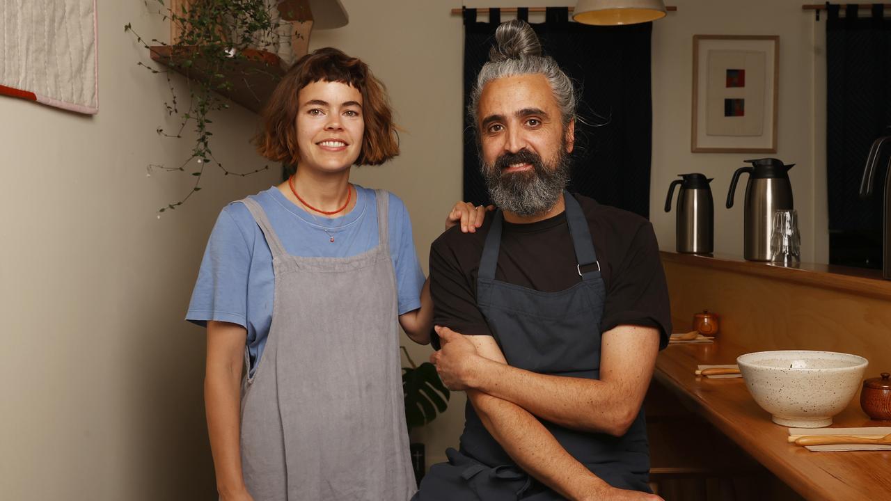 Zoë Erskine with husband and chef Javier García Tornel. Ranita Ramen has recently opened in Hobart. Picture: Nikki Davis-Jones