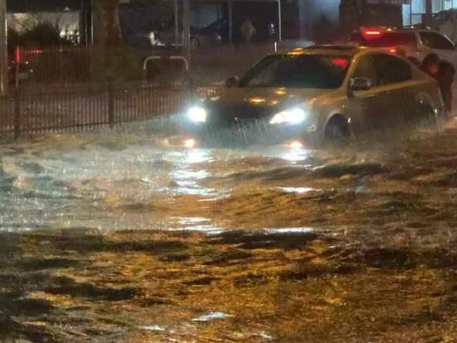 Rain lashed Port Augusta on Monday, January 31 2022. Picture: Catherine Magay