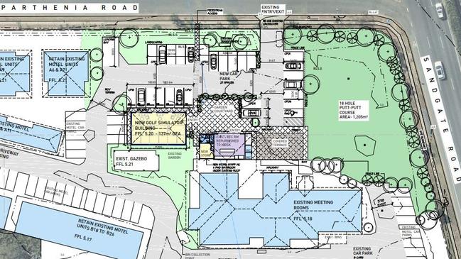 A putt-putt course and indoor golf driving simulator are proposed for a block of land in Boondall. Image: Brisbane City Council pdonline