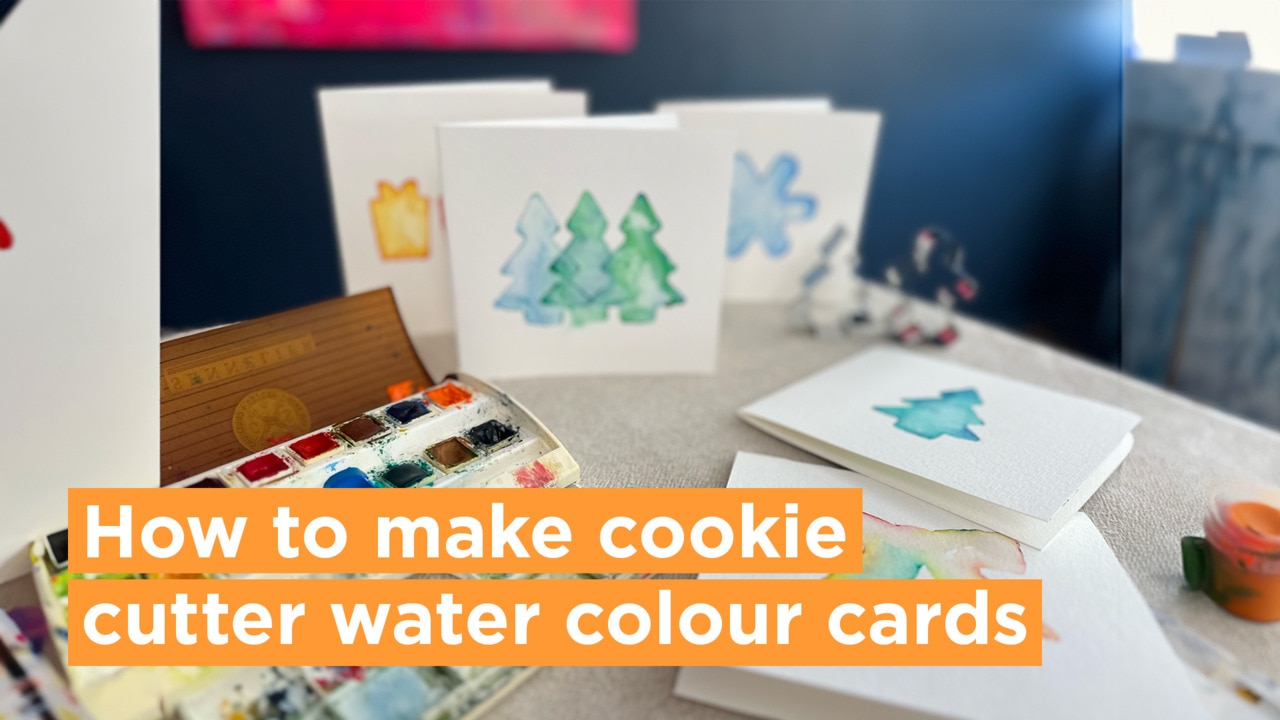 Cookie Cutter Water Colour Cards