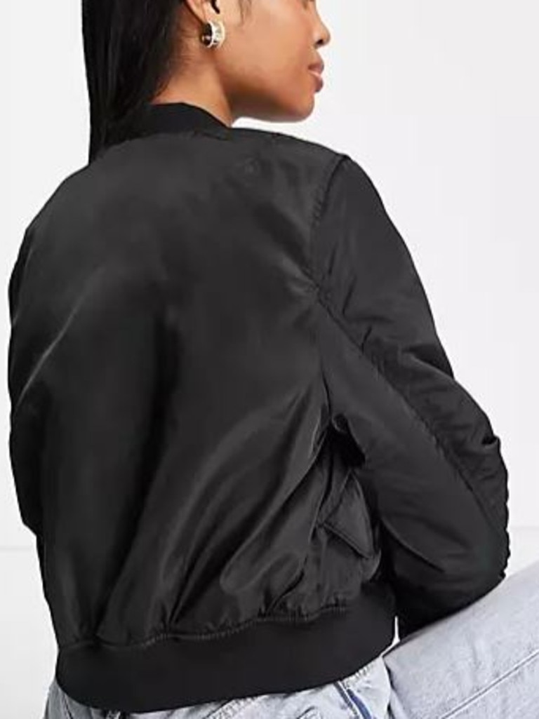 Pull&amp;Bear bomber jacket in black. Picture: ASOS.