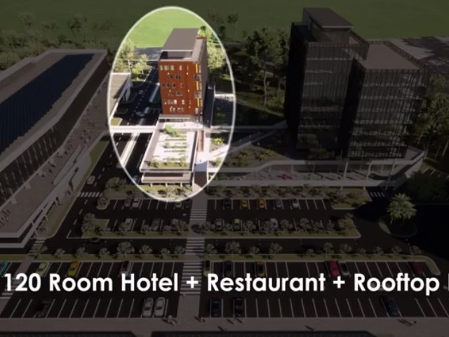 The first stage is the 120 room hotel.