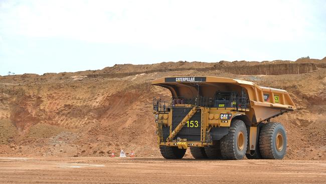 Mining salaries are booming across the Bowen Basin, for skilled and unskilled workers alike. This photo shows a dump truck at the Caval Ridge Mine near Moranbah. Picture: Lee Constable