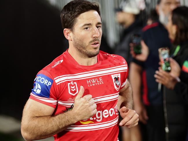 AUCKLAND, NEW ZEALAND - AUGUST 25: Captain Ben Hunt of the Dragons runs out for the round 26 NRL match between New Zealand Warriors and St George Illawarra Dragons at Mt Smart Stadium on August 25, 2023 in Auckland, New Zealand. (Photo by Dave Rowland/Getty Images)