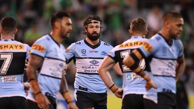 Sharks coach John Morris hopes his young team can take some positives out of their difficult 2020 season. Picture: Getty Images.