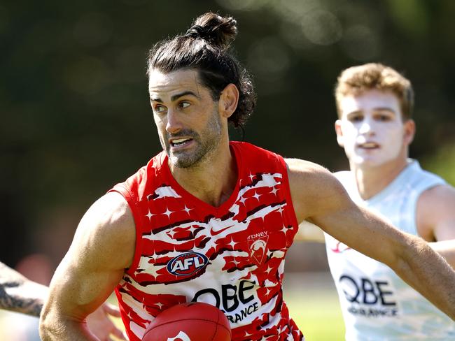 Grundy came from the track early on Wednesday morning, and moved gingerly after an incident which caught his right knee. Picture: Phil Hillyard