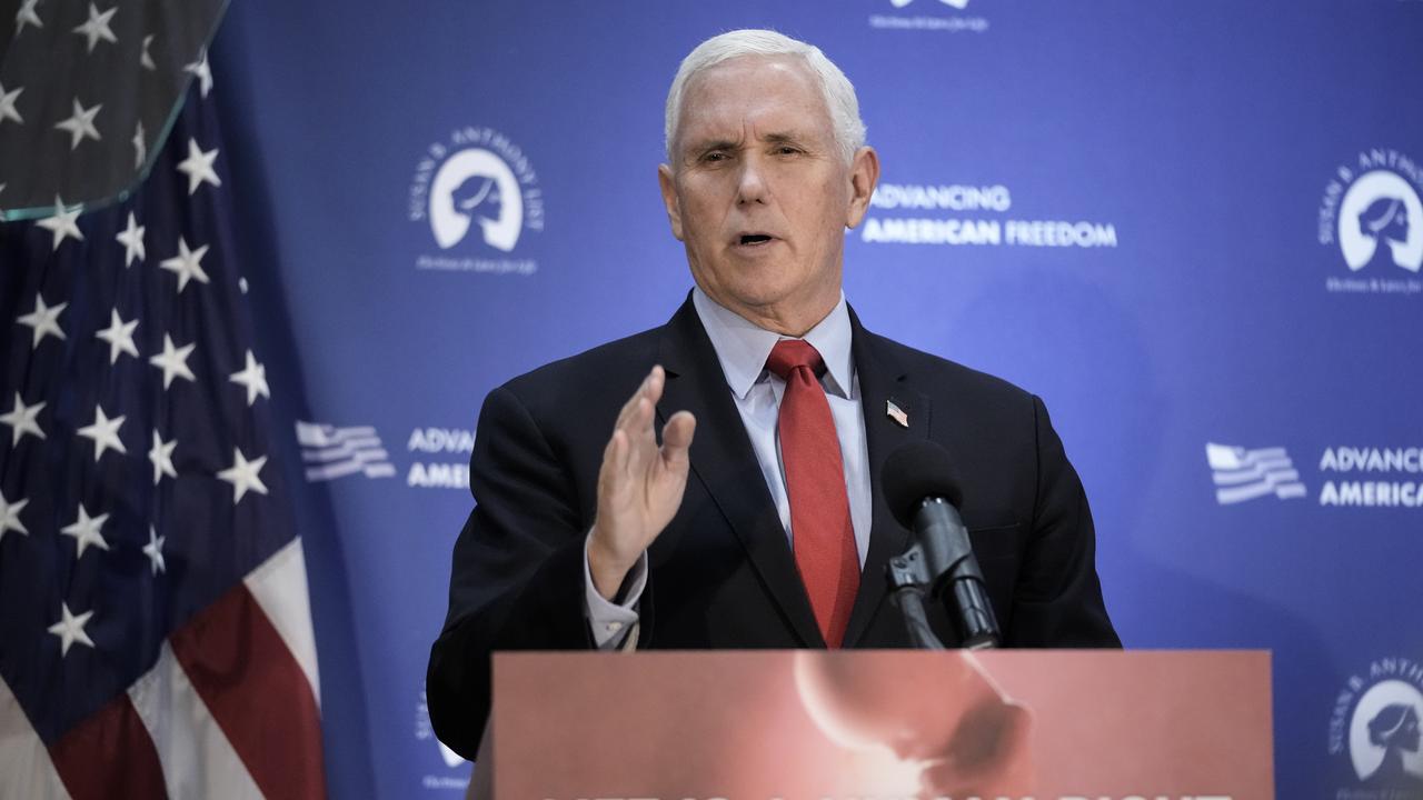 Mike Pence said former president Donald Trump was ‘wrong’ about Pence’s ability as vice president to overturn the 2020 election, calling the notion “un-American”. Picture: Drew Angerer/Getty Images