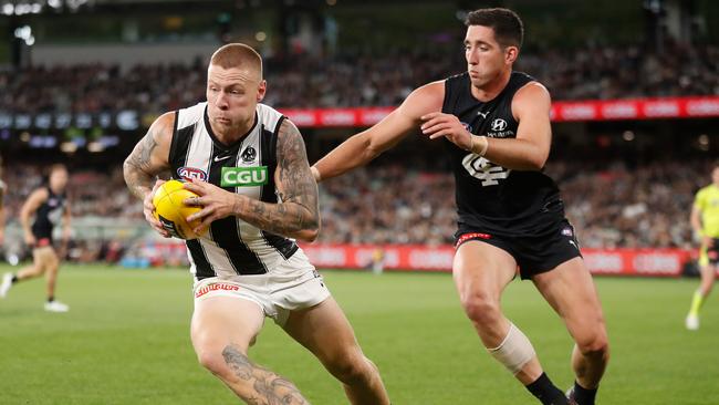 De Goey has recorded one top-10 finish in Collingwood’s best-and-fairest. Picture: Michael Willson/AFL Photos/Getty Images