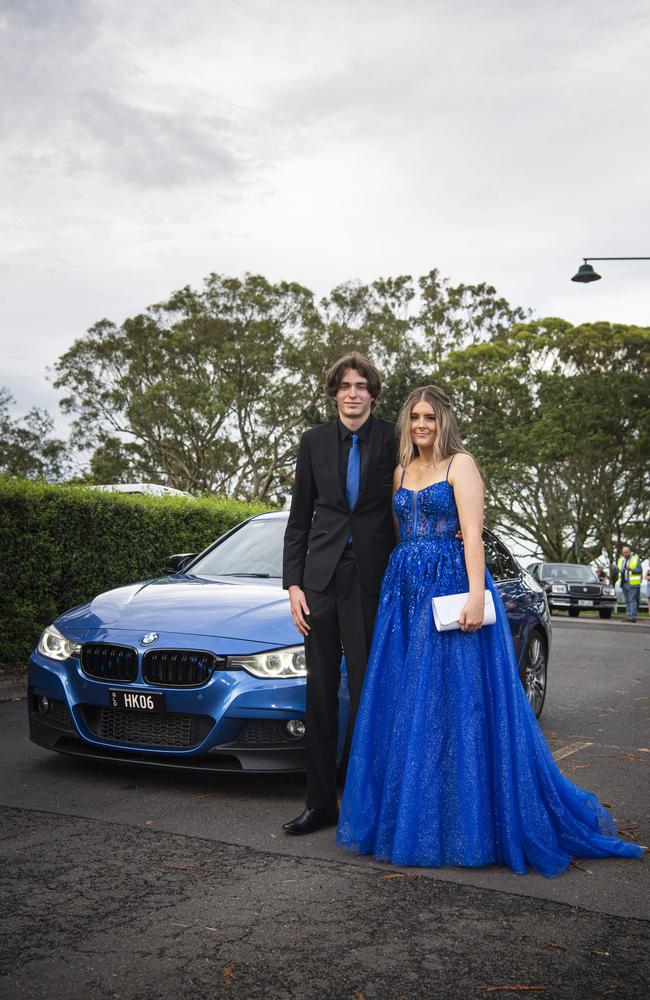 Graduates Rafferty McNamara and Isabella Clark at Toowoomba Christian College formal at Picnic Point, Friday, November 29, 2024. Picture: Kevin Farmer