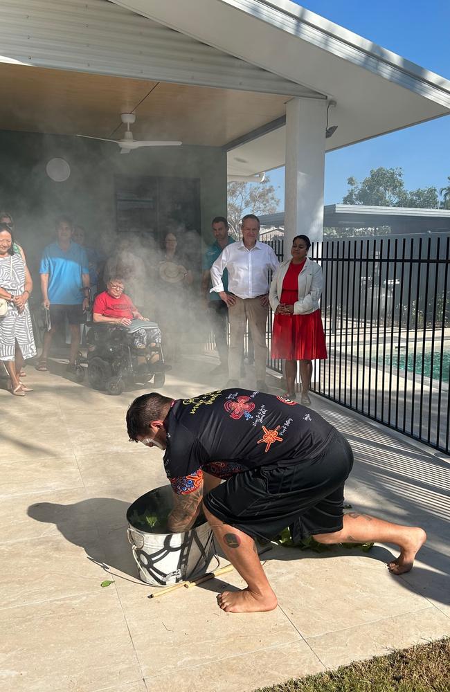 NDIS Minister Bill Shorten and NT’s Disabilities Minister Ngaree Ah Kit at the official opening of the Carpentaria Disability special disability accommodation home in Wanguri, Darwin. Picture: Zayda Dollie