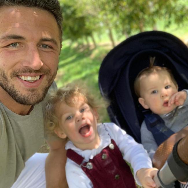 Burgess posted this image on Saturday, October 19, of him with his children. Picture: Instagram