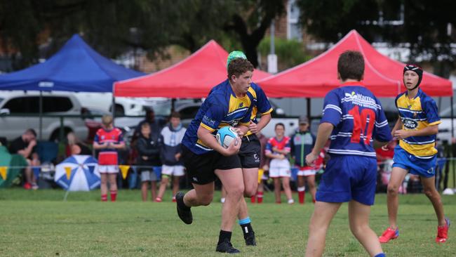 Day 1 of the King of the Country junior rugby union tournament at the Gold Coast Eagles Rugby Union Club. Under-15s: 10.40am: USQ Saints v Invitational Barbarians USQ Player No Barbarians Player No73 Clay Hindmarsh Pic Mike Batterham