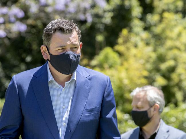 Victorian Premier Daniel Andrews speaking at a press conference in Melbourne. Picture: NCA NewsWire / David Geraghty