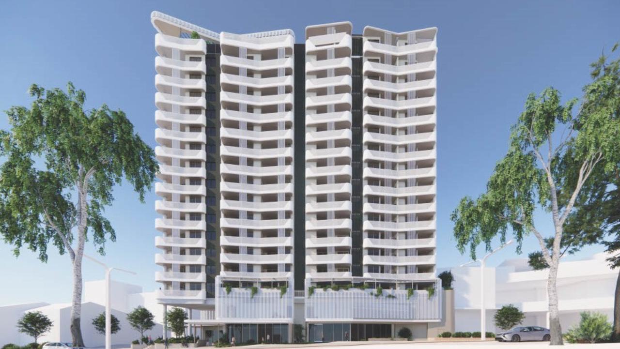 Plans for a new 17-level tower in Nerang Street, Southport for social and affordable housing.