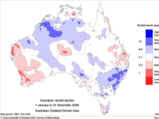 The Northern Territory saw above average rainfall over 2020 Picture: Supplied